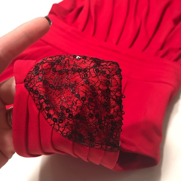 Max and Cleo Crimson Red Dress - Picture 4 of 8